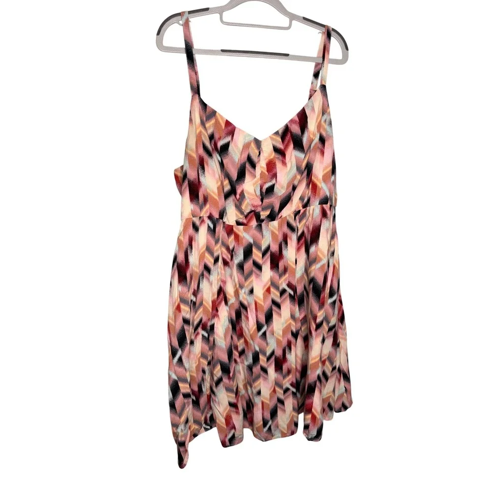 Torrid mini challis skater‎ dress pink - Picture 3 of 9